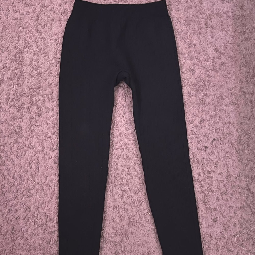 Thick Black Leggings (Petite)